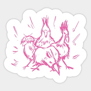 The Bad Birds (Pink) Sticker